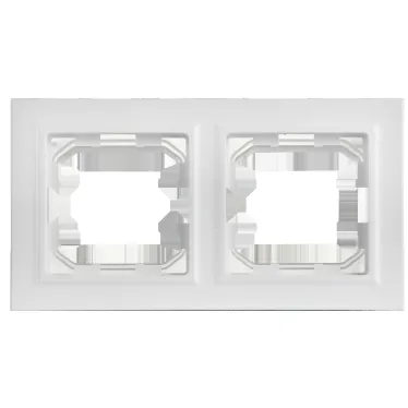 BRITE Рамка 2-местная IP44 РУ-2-БрАБ-44 арктический белый IEK