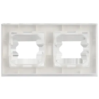 BRITE Рамка 2-местная IP44 РУ-2-БрАБ-44 арктический белый IEK