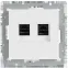 BRITE Розетка компьютерная двойная RJ45 кат.6 РК11-2-БрАБ арктический белый IEK