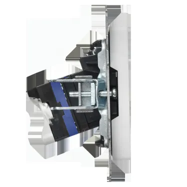 BRITE Розетка компьютерная двойная RJ45 кат.6 РК11-2-БрАБ арктический белый IEK