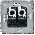BRITE Розетка компьютерная двойная RJ45 кат.6 РК11-2-БрАБ арктический белый IEK