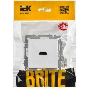 BRITE Розетка HDMI РHDMI-0-БрАБ арктический белый IEK