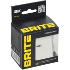 BRITE Розетка USB C 65Вт высокоскоростная зарядка РЮ12-1-БрБ белый IEK