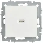 BRITE Розетка USB C 65Вт высокоскоростная зарядка РЮ12-1-БрБ белый IEK