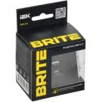BRITE Розетка USB A+C 45Вт высокоскоростная зарядка РЮ11-2-БрЧ черный IEK