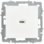 BRITE Розетка USB C 65Вт высокоскоростная зарядка РЮ12-1-БрАБ арктический белый IEK