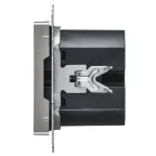 BRITE Розетка USB A+C 45Вт высокоскоростная зарядка РЮ11-2-БрС сталь IEK