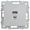 BRITE Розетка USB A+C 45Вт высокоскоростная зарядка РЮ11-2-БрА алюминий IEK