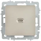 BRITE Розетка USB C 65Вт высокоскоростная зарядка РЮ12-1-БрШ шампань IEK