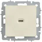 BRITE Розетка USB C 65Вт высокоскоростная зарядка РЮ12-1-БрКр бежевый IEK