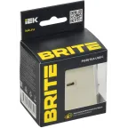 BRITE Розетка USB C 65Вт высокоскоростная зарядка РЮ12-1-БрКр бежевый IEK