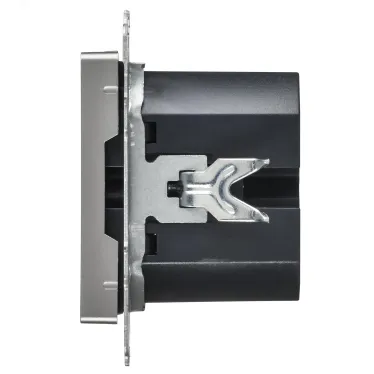 BRITE Розетка USB C 65Вт высокоскоростная зарядка РЮ12-1-БрС сталь IEK