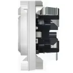 BRITE Розетка 2-местная с заземлением с защитными шторками 16А в сборе РСш12-3-БрАБ арктический белый IEK