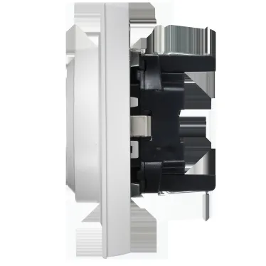 BRITE Розетка 2-местная с заземлением с защитными шторками 16А в сборе РСш12-3-БрАБ арктический белый IEK