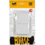 BRITE Розетка 2-местная с заземлением с защитными шторками и крышкой 16А в сборе IP44 РСбш12-3-44-БрАБ арктический белый IEK