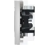 BRITE Розетка 2-местная без заземления без защитных шторок 10А в сборе РС12-2-БрАБ арктический белый IEK