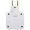 Тройник электрический поворотный на 2 розетки + 2USB 10А белый SPF-2-FL-USB
