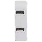 Тройник электрический поворотный на 2 розетки + 2USB 10А белый SPF-2-FL-USB