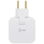 Тройник электрический поворотный на 2 розетки + 2USB 10А белый SPF-2-FL-USB