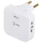 Тройник электрический поворотный на 2 розетки + 2USB A+C 10А белый SPF-2-FL-USBC