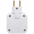 Тройник электрический поворотный на 2 розетки + 2USB A+C 10А белый SPF-2-FL-USBC