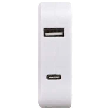 Тройник электрический поворотный на 2 розетки + 2USB A+C 10А белый SPF-2-FL-USBC