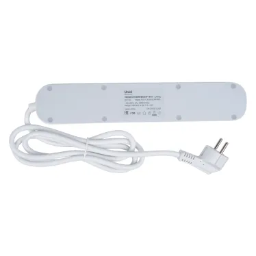 Умный сетевой фильтр Wi-Fi 1.8м ПВС 3х1,5 4 гнезда, с заземлением, 2USB Type-C 5В, 3A 16А До 3680Вт Голосовое управление приложение UnielSmart TM Unie lP-GCL4-1,8 A201/UC/WF WHITE