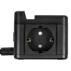 Удлинитель серии Standard с заземлением шнур 1,5м 2 гнезда 3 USB 16А держатель для телефона Черный ТМ Uniel S-GCD2-1,5SBUH BLACK
