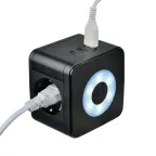 Удлинитель серии Standard с заземлением шнур 1,5м 2 гнезда 3 USB 16А Черный ТМ Uniel S-GCD2-1,5SBU BLACK