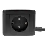 Удлинитель серии Standard с заземлением шнур 1,5м 2 гнезда 3 USB 16А Черный ТМ Uniel S-GCD2-1,5SBU BLACK