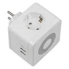 Разветвитель сетевой с выключателем, с/з,2 гнезда.2USB+1TYPE C 16А, 3500Вт Белый. S-GES2-16SBUC WHITE