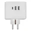 Разветвитель сетевой с выключателем, с/з,2 гнезда.2USB+1TYPE C 16А, 3500Вт Белый. S-GES2-16SBUC WHITE