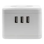 Удлинитель серии Standard c с заземлением шнур 1,5м 2 гнезда 3 USB 16А Белый ТМ Uniel S-GCD2-1,5SBU WHITE