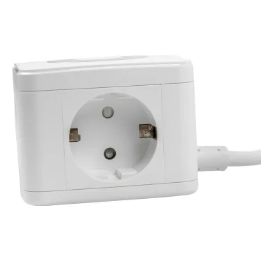Удлинитель серии Standard c с заземлением шнур 1,5м 2 гнезда 3 USB 16А Белый ТМ Uniel S-GCD2-1,5SBU WHITE
