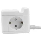Удлинитель серии Standard с заземлением шнур 1,5м 2 гнезда 3 USB 16А держатель для телефона Белый ТМ Uniel S-GCD2-1,5SBUH WHITE