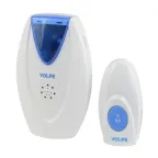 UDB-Q028 W-R1T1-16S-80M-WH Звонок беспроводной. 16 мелодий. Световая индикация. Радиус действия 80 метров. Блистерная упаковка. Белый. ТМ Volpe