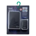 Звонок беспроводной радиус действия 150 м, черный с серебристым UDB-017W-R1T1-38S-150M-BL/SL