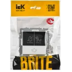 BRITE Кнопка звонка с индикацией для отелей 10А ВС10-1-9-БрАБ арктический белый IEK