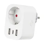 Умная розетка Wi-Fi 2USB Type-C 5В, 2,4A 16A До 3680Вт Голосовое управление приложение UnielSmart TM Uniel USH-A103 1G/UC/WF WHITE