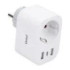 Умная розетка Wi-Fi 2USB Type-C 5В, 2,4A 16A До 3680Вт Голосовое управление приложение UnielSmart TM Uniel USH-A103 1G/UC/WF WHITE