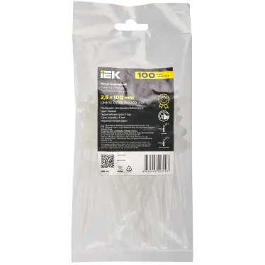 Хомут P6.6 маркерный белый 2,5х100мм IEK