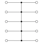 Блок распределительный с гориз. адаптером на рейку шириной 35мм, зажим push-in, 10 точек подключения 2,5 кв.мм, синий