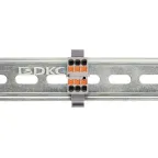 Блок распределительный с гориз. адаптером на рейку шириной 35мм, зажим push-in, 6 точек подключения 2,5 кв.мм, серый