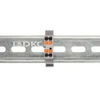 Блок распределительный с гориз. адаптером на рейку шириной 35мм, зажим push-in, 4 точки подключения 2,5 кв.мм, серый