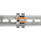 Блок распределительный с гориз. адаптером на рейку шириной 35мм, зажим push-in, 1 ввод 6 кв.мм, 6 точек подключения 2,5 кв.мм, серый