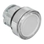 Исполнительный механизм кнопки XB4 белый плоский возвратный без фиксации, с подсветкой IP65 EKF