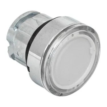 Исполнительный механизм кнопки XB4 белый плоский возвратный без фиксации, с подсветкой IP65 EKF