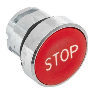 Исполнительный механизм кнопки STOP XB4 красный плоский возвратный без фиксации IP65