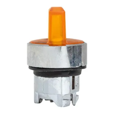 Исполнительный механизм переключателя ХB4 желтый на 2 положения с фиксацией, с подсветкой с короткой ручкой IP65 EKF