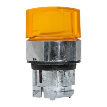 Исполнительный механизм переключателя ХB4 желтый на 2 положения с фиксацией, с подсветкой с короткой ручкой IP65 EKF